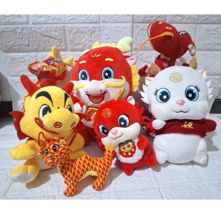 boneka shio naga imlek gongxifacai mini tali boneka naga imlek dragon