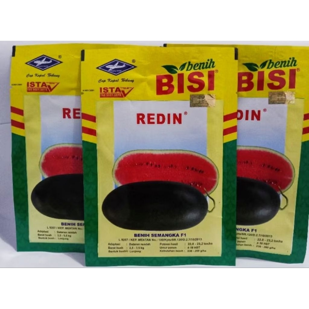 Benih Semangka REDIN 20 gram - Semangka INUL Redin - Cap Kapal Terbang