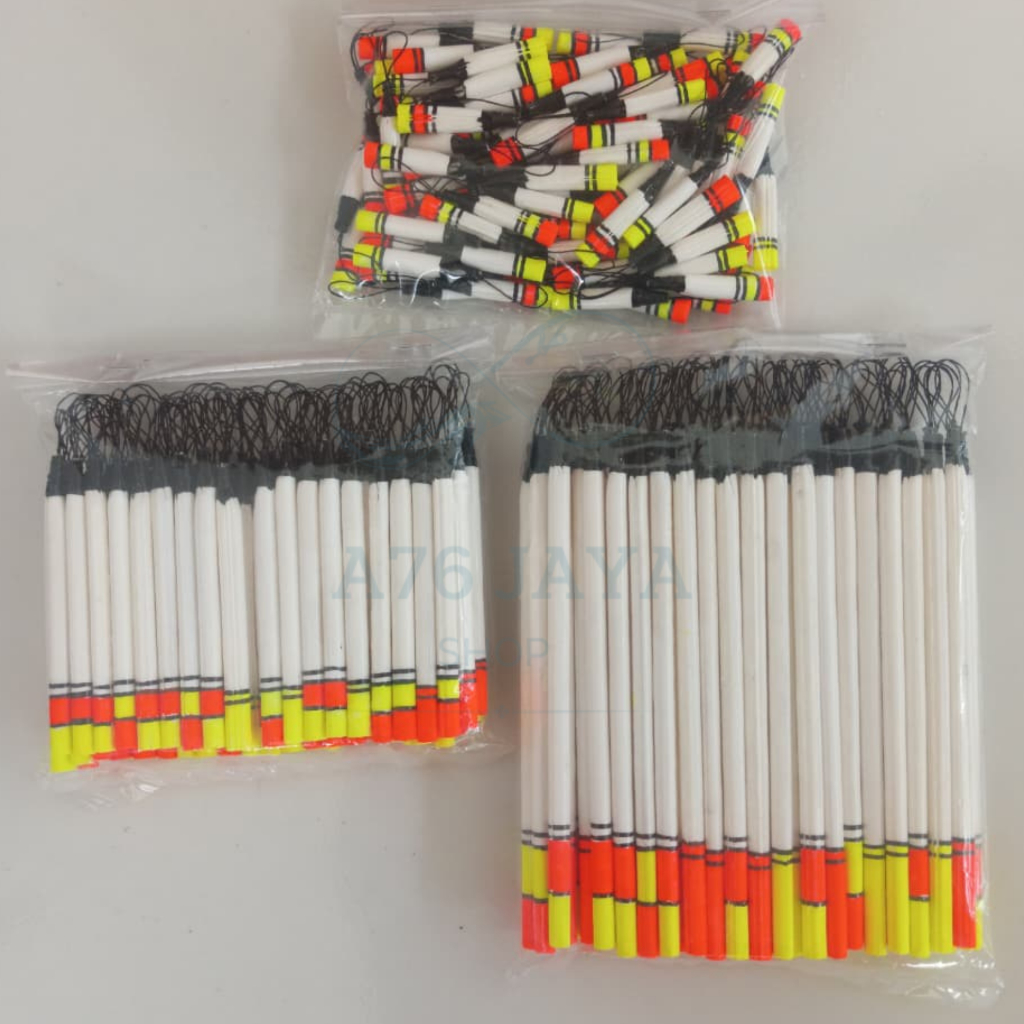 (Isi 100 pcs) Pelampung Kumbul Bulu Merak Asli Panjang 2,3,4,5,6,7,8,10,12 cm