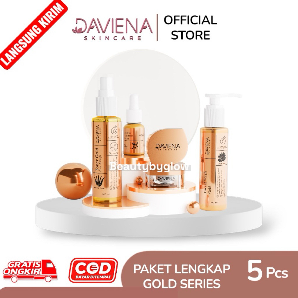 Daviena Skincare Gold Series Paket Komplit Flek Hitam Ownerdavienaskincare Daviena Skincare
