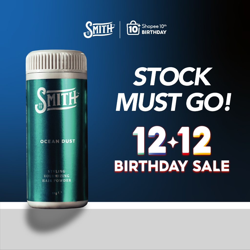 Smith Men Supply - Ocean Dust Hair Styling & Volumizing Powder 11gr | Hair Powder Pria | Bedak Rambu