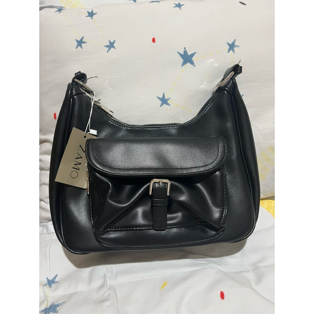 Tas Fashion Wanita Korean Style Shoulder Sling Bahu Selempang Hitam Black Zamo Tas Wanita Shoulder B