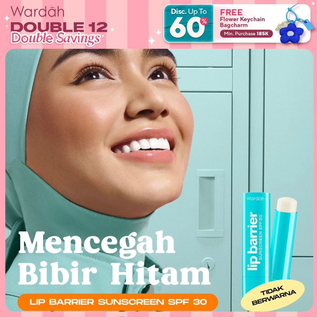 [LIPCARE SUN PROTECTION] WARDAH Lip Barrier Sunscreen SPF 30 PA+++ - Pelembab Bibir 24 Jam - Lip Bal