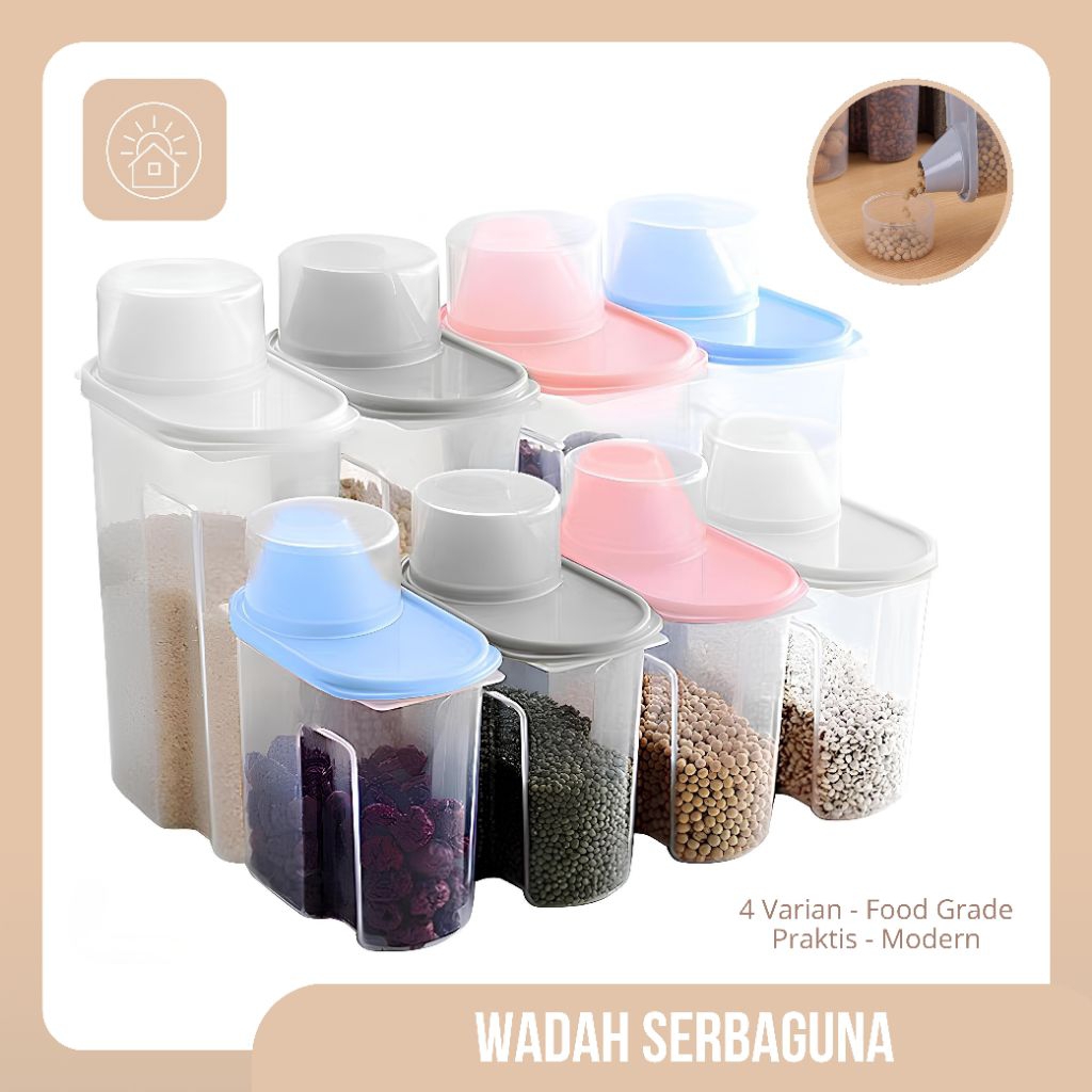 Wadah Penyimpanan Serbaguna/Wadah Serbaguna/Wadah Makanan/Wadah Sabun/Wadah Cairan
