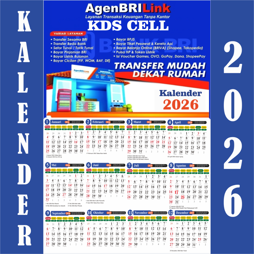Kalender Agen Brilink 2026