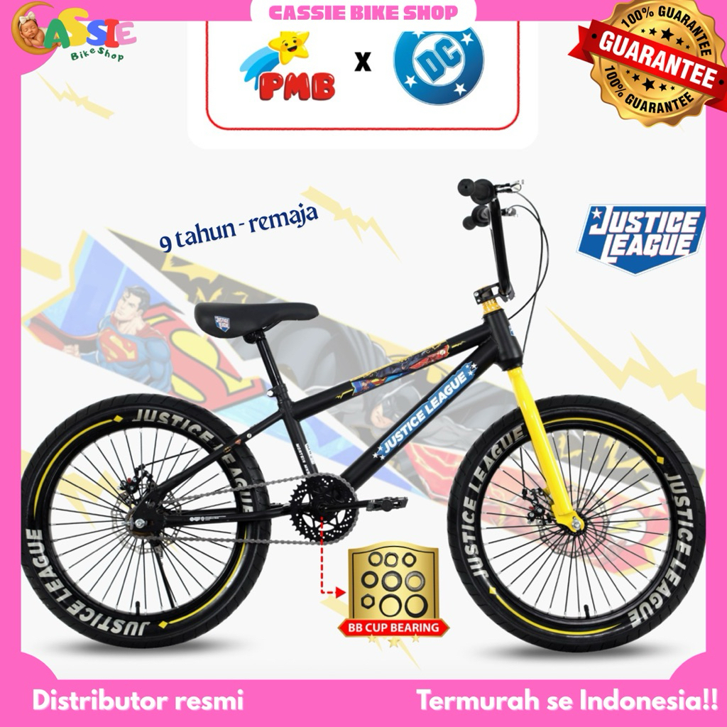 Sepeda Mortein BMX - Justice League/Ultraman Remaja ban 20