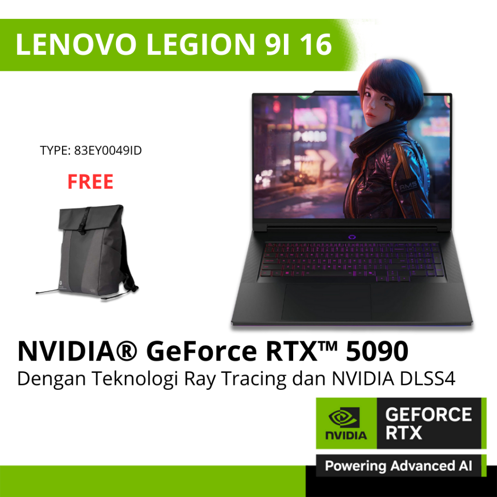 LENOVO LEGION 9I 16 GeForce RTX5090 24GB - ULTRA 9 275HX RAM 64GB SSD 2TB Windows 11+Office +M365B L