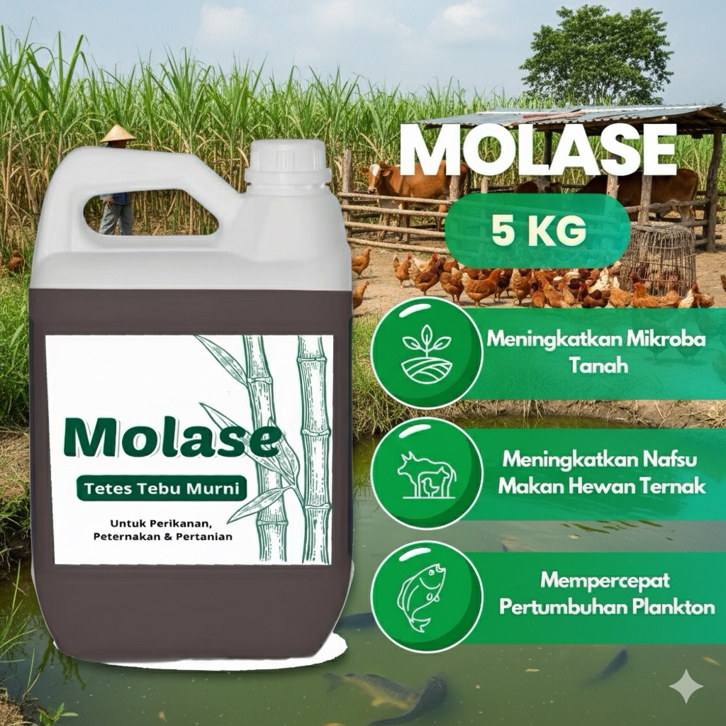 Molase Tetes Tebu Murni 5KG. Molase Pertanian, Molase Perikanan, Molase Peternakan