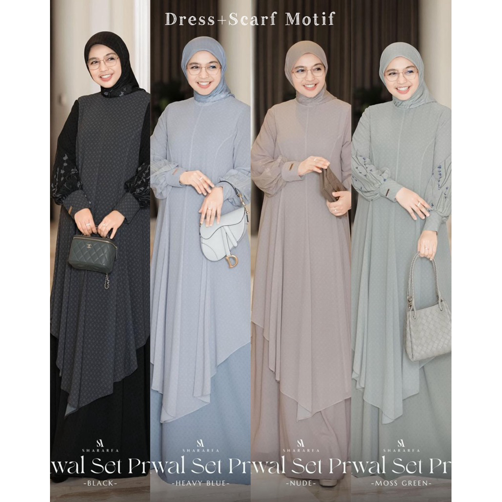 Nawal Set Print (Set Scarf) by shararea