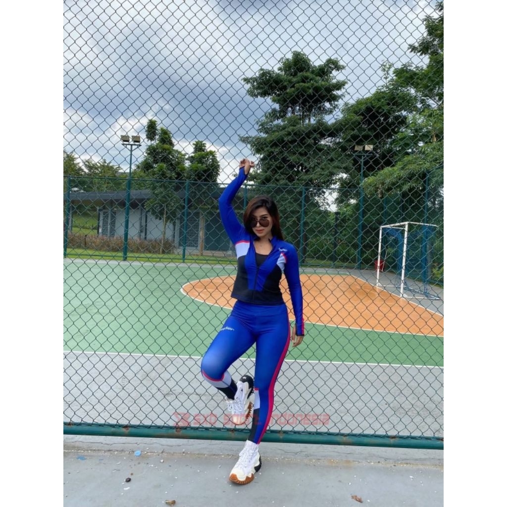 Baju senam wanita jacket crop legging wanita SXB sport original sport wear