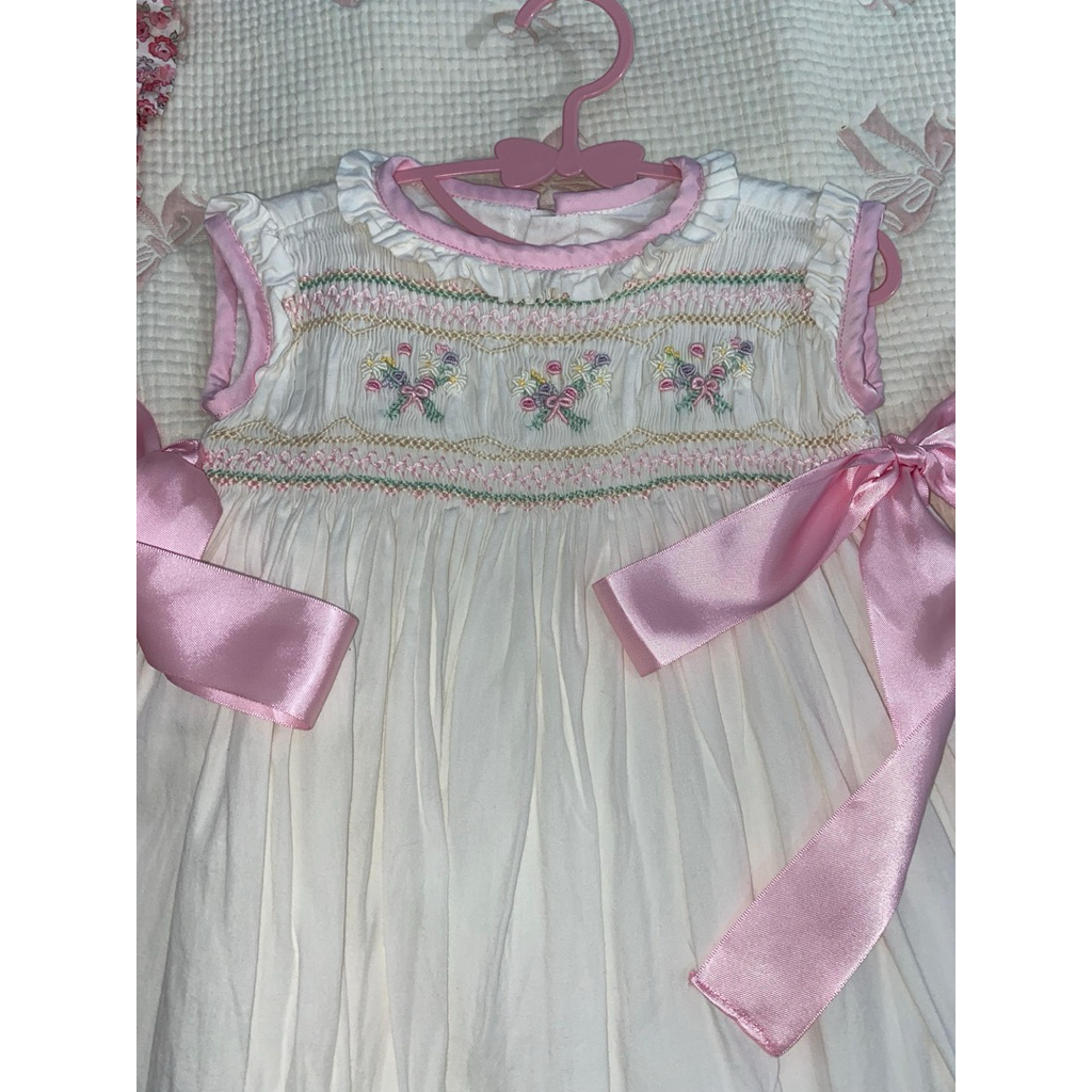 smocked lyly lulabelle ukuran s, untuk usia 1 2 tahun