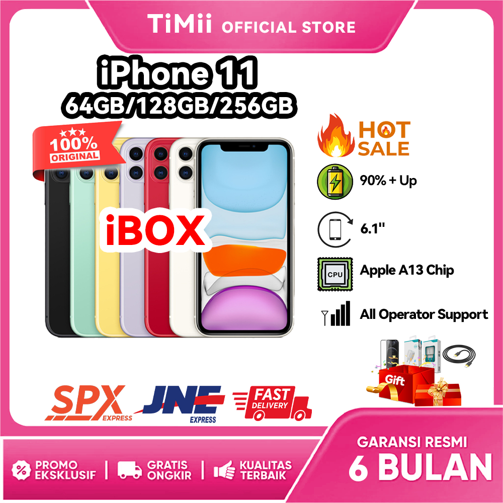 iPhone 11 Second Bekas 100% Original iBOX iP 11 64GB 128GB 256GB GOOD CONDITIONS FULLSET MULUS LIKE 