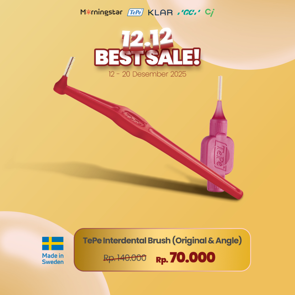 TePe Interdental Brush Angle - (Blister pack, @6 pcs/pack) - Sikat Gigi Behel
