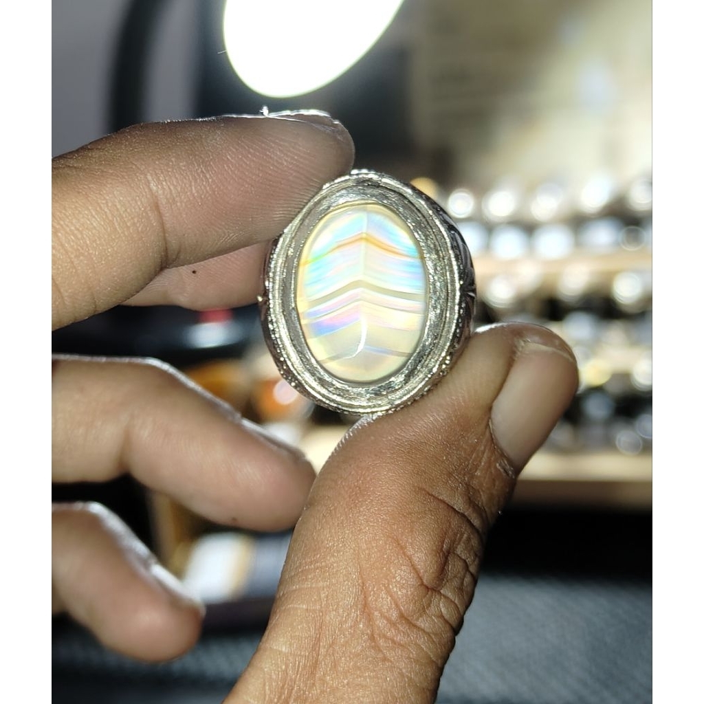 junder iris agate pelangi kristal size kantoran