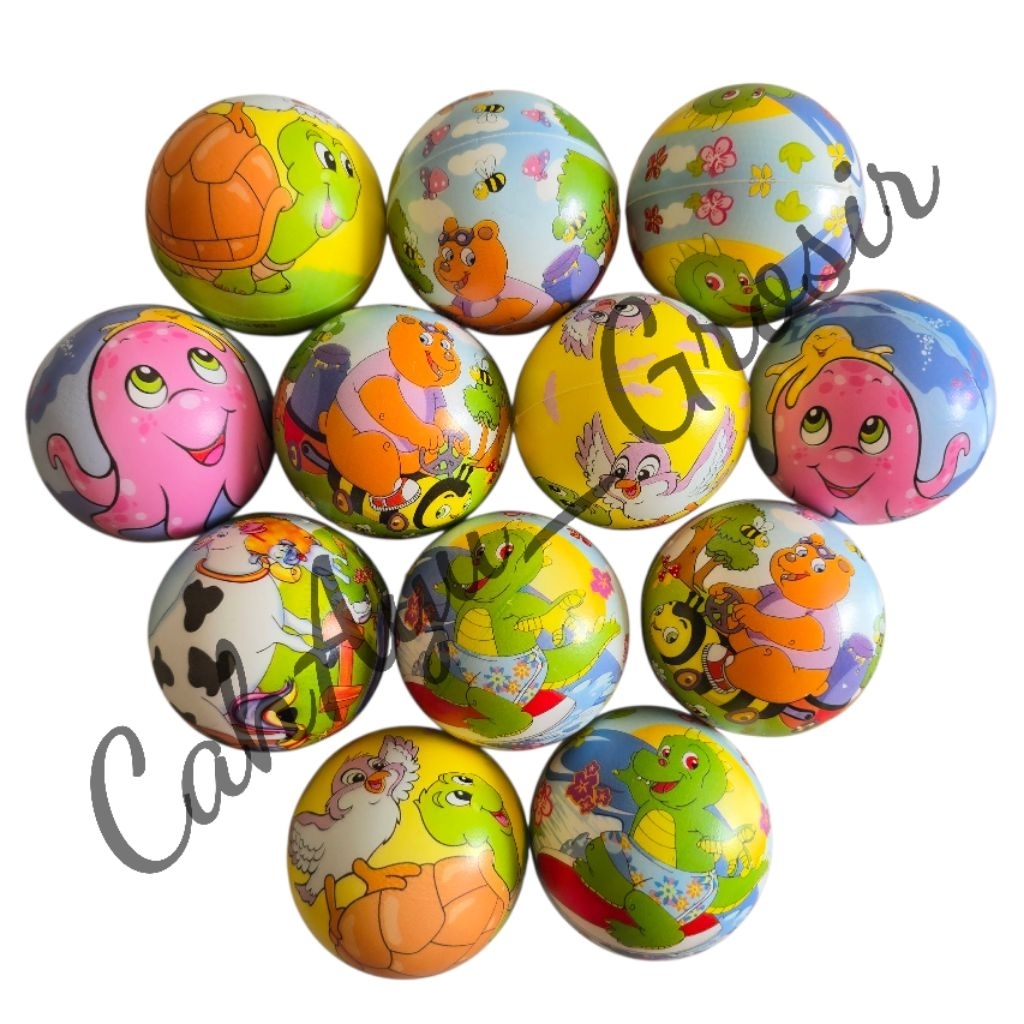 Bola Anak Bola Squishy BESAR ±10cm Bola Mainan Anak Empuk