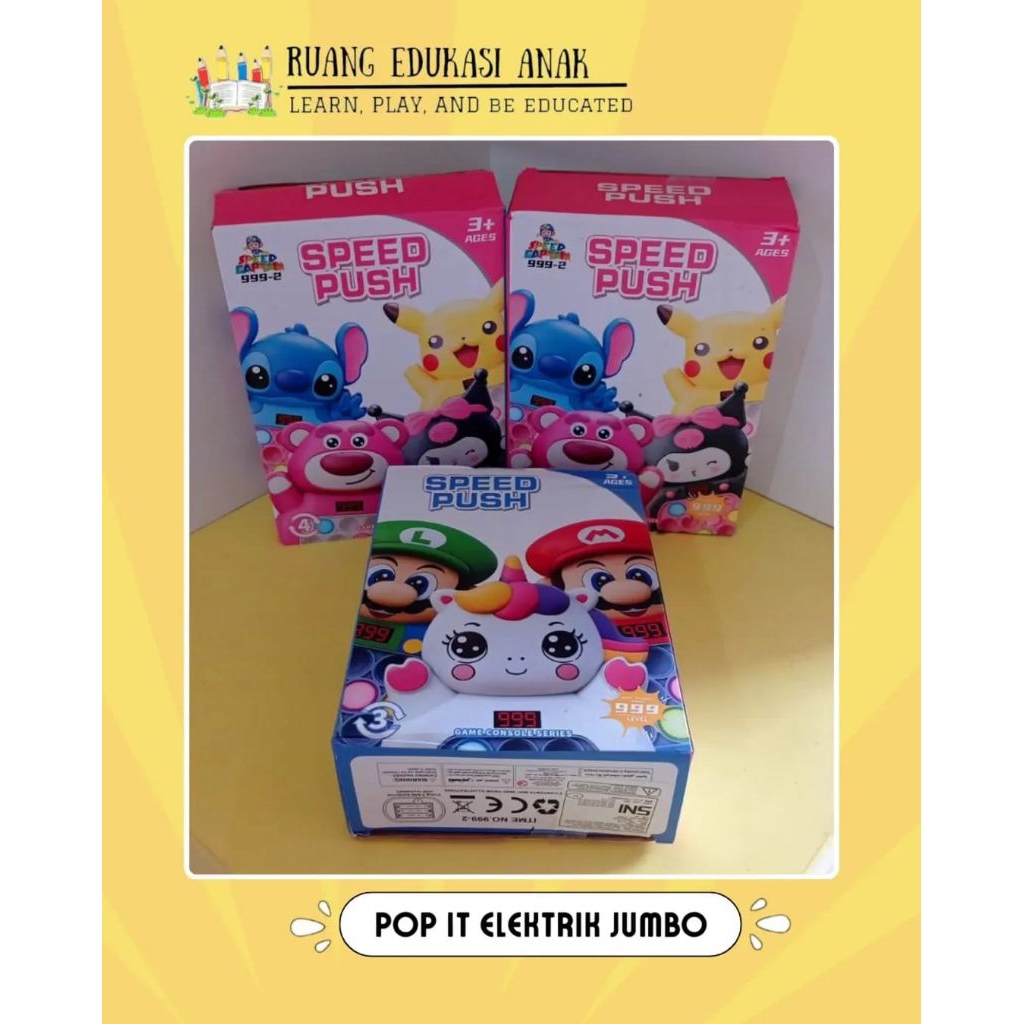 Mainan Pop It Elektrik Jumbo / Mainan Edukasi Anak