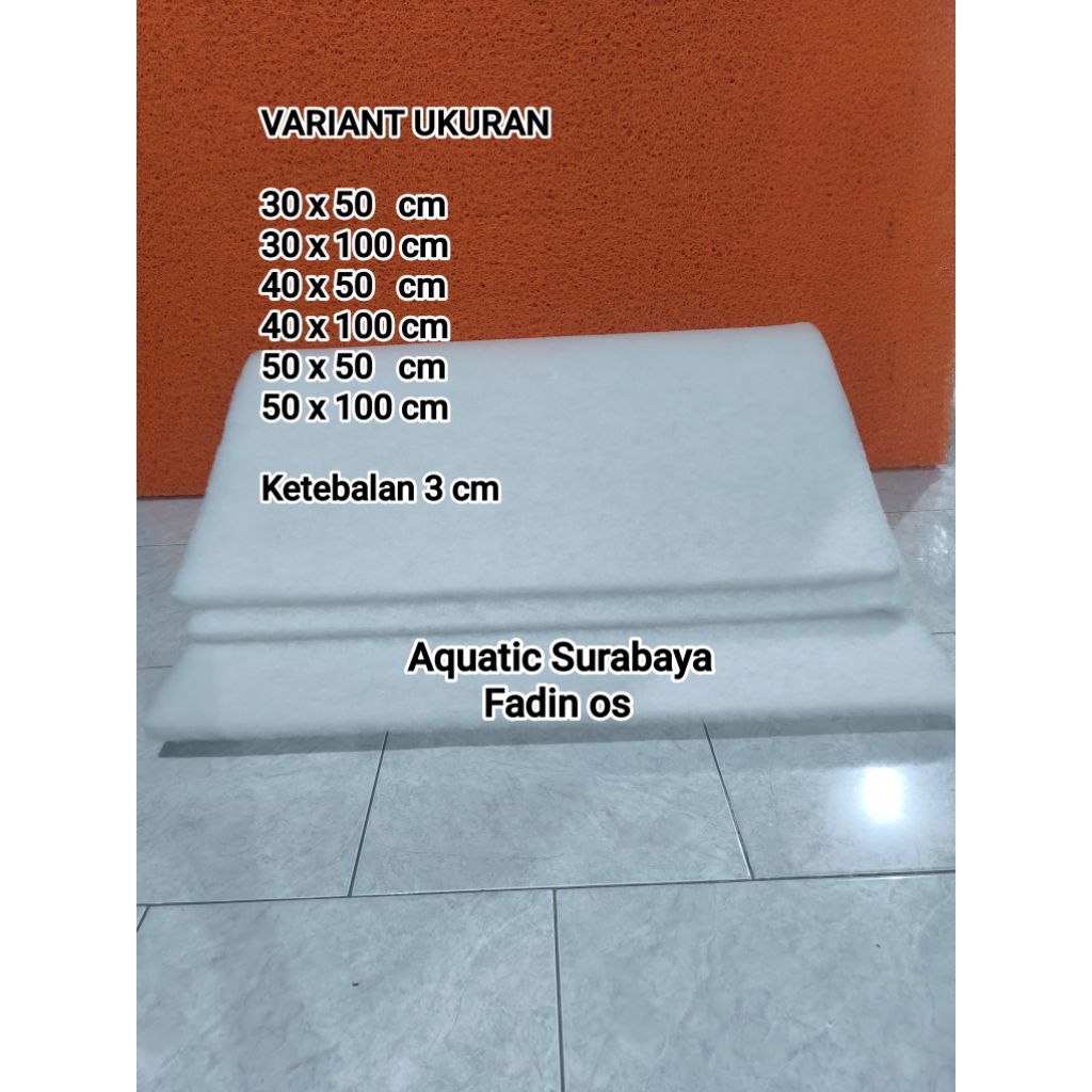 MURAH KAPAS FILTER AQUARIUM KAPAS BUSA KAPAS DAKRON TEBAL 3 CM