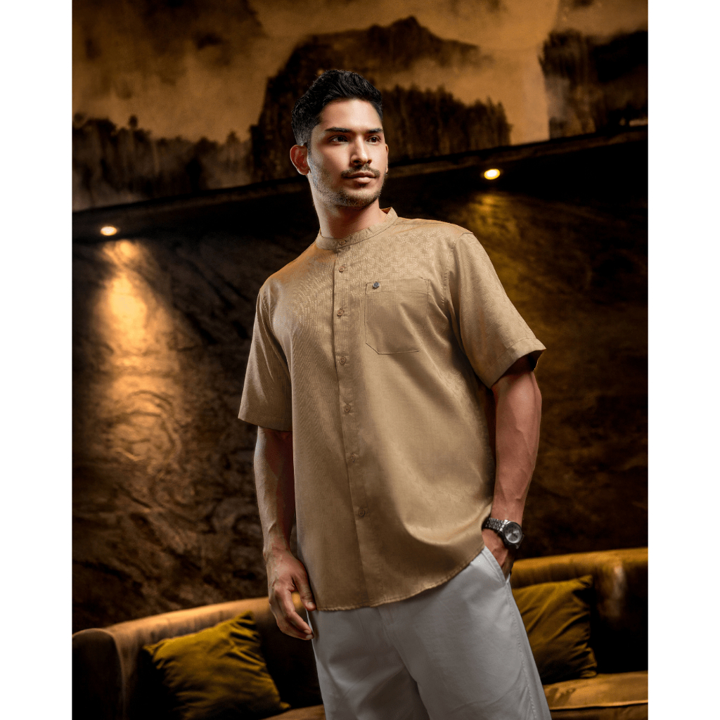 AS SAFWA Baju Kemeja Koko Kemko KM80 S/S - ZAMEER Lengan Pendek