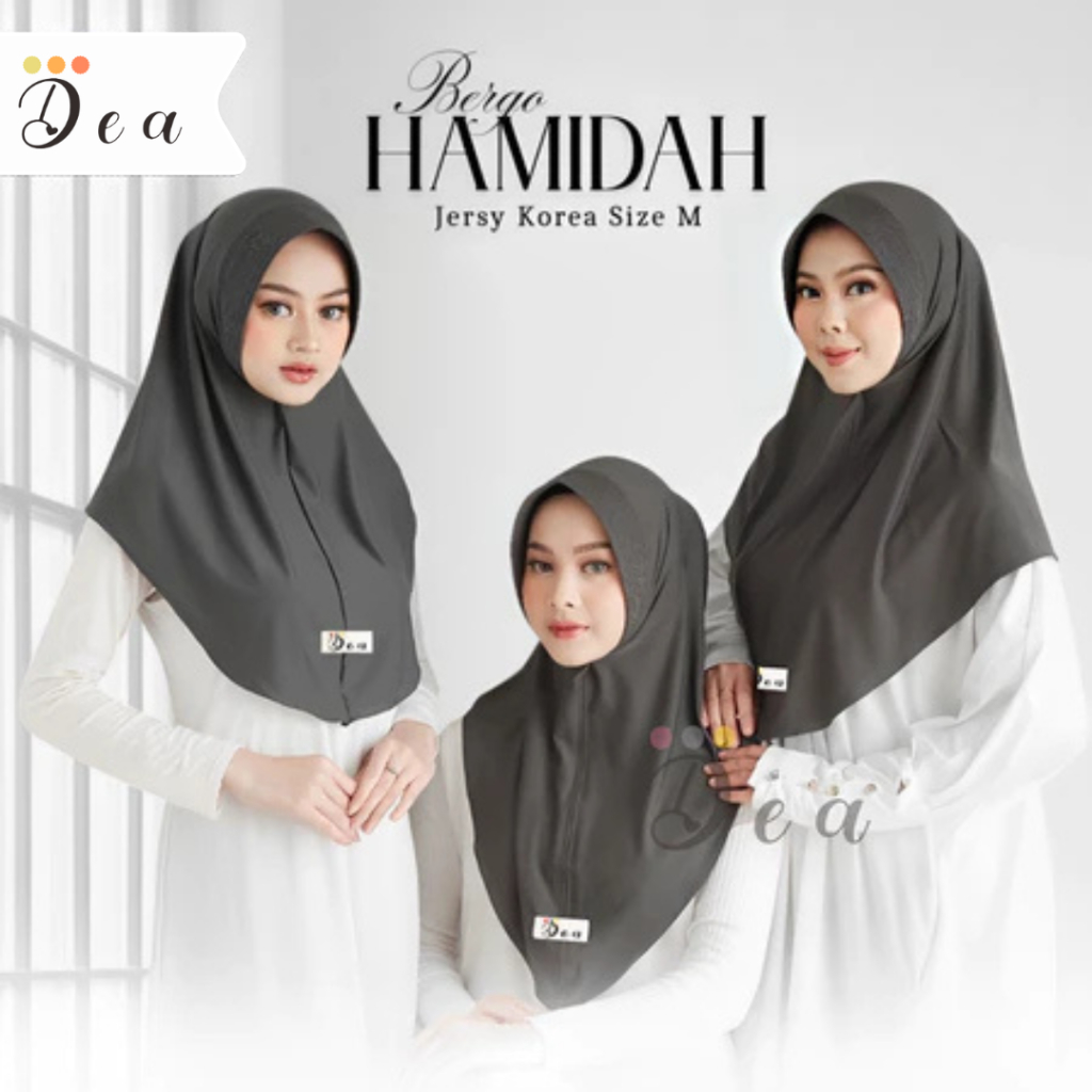 SAKINAH - Hijab Bergo Hamidah Size M Jersey Hijab Instan Sport Olahraga Daily By Dea Hijab