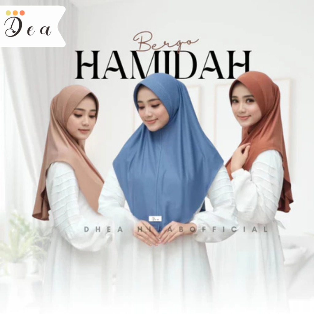 Hijab Bergo Hamidah SIZE L Menutup Dada / Bergo Instan Hamidah Jersy Menutup Dada Viral