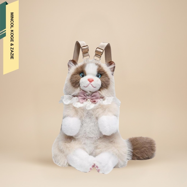 ZAZIE Tas Ransel Boneka Kucing Lucu Premium Free Sisir Tas Ransel Kucing Cute 2 Warna 7001