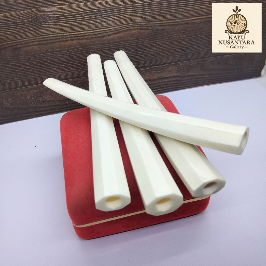 Cangklong once pipa tulang sapi model segi enam A815