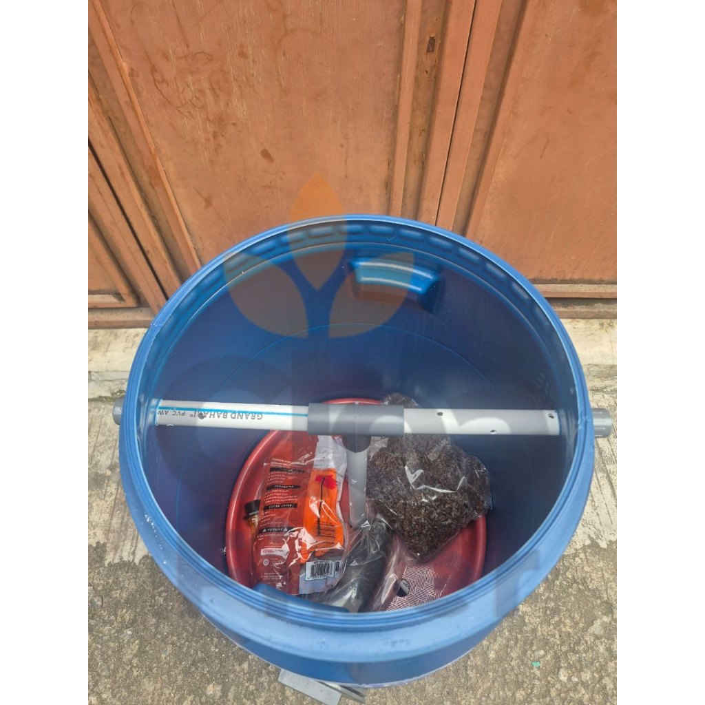 [Ready Stok] Drum 120 Liter Komposter, Komposter Sampah Basah, Komposter Sampah Organik, Komposter