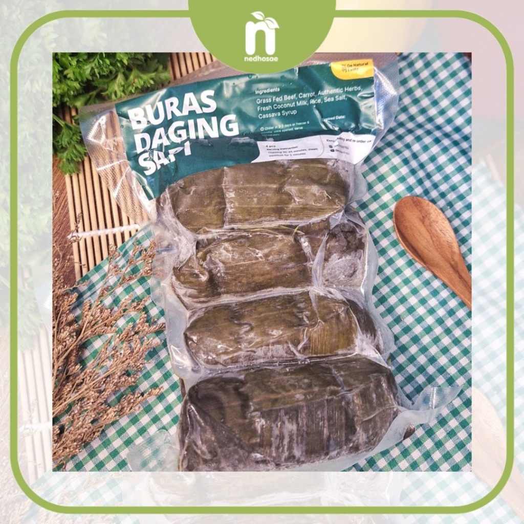 Buras Daging Sapi | Lontong Arem-Arem Isi Daging Sapi by De Natural Taste