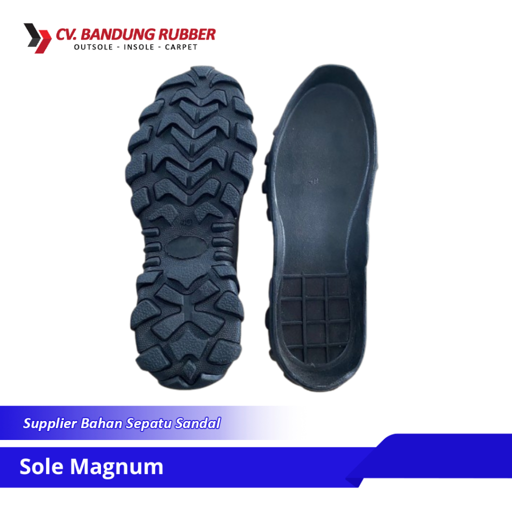 Outsole Karet Magnum HItam Untuk Sepatu Safety Pria Sol Sepatu Dinas Setelan Sepatu Kerja PDL TNI PO