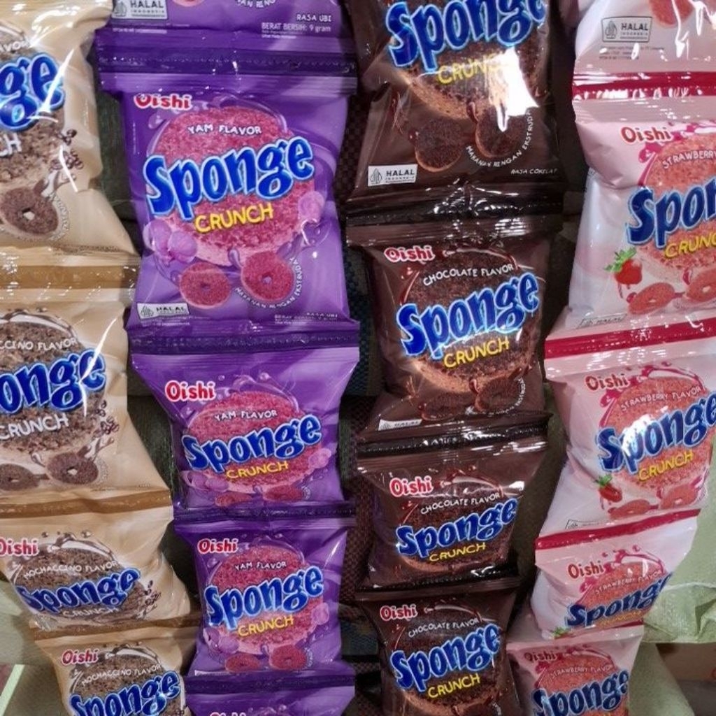 Oishi Sponge Renceng 9gr (10 pcs )