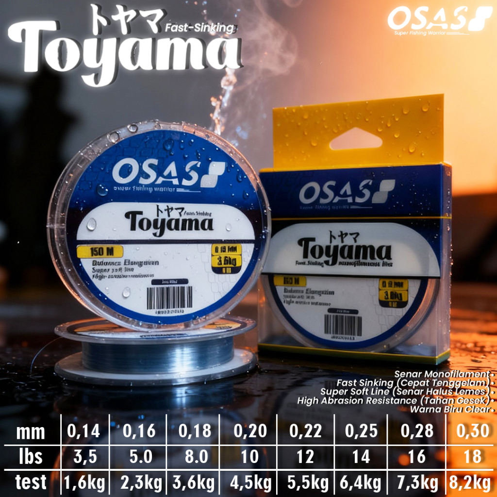 Senar Osas Toyama Viral kuat cepat tenggelam