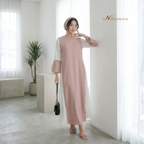 Nayanika Gamis Maxi Wanita Muslim Eliza Dress