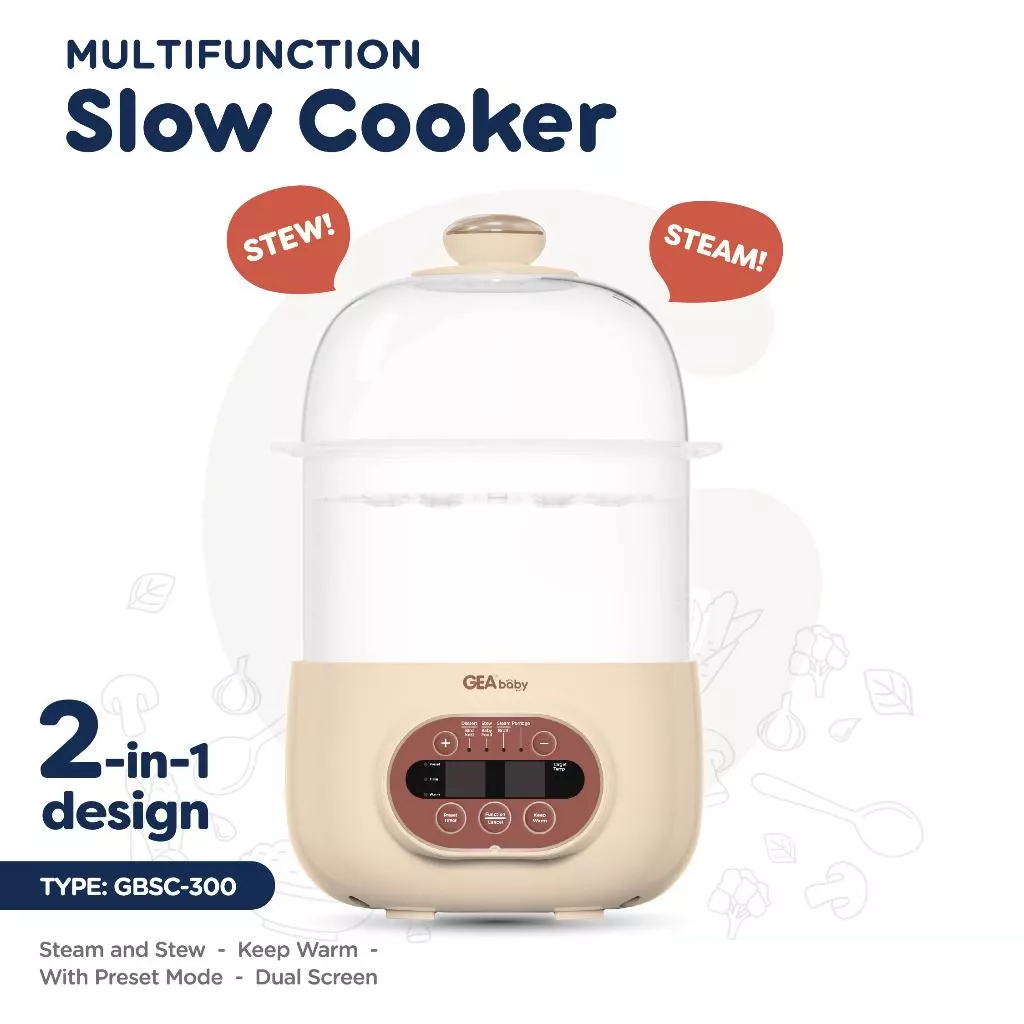 GEA Baby Multifunction Slow Cooker GBSC-300 - Slow Cooker Steam [BOGOR]