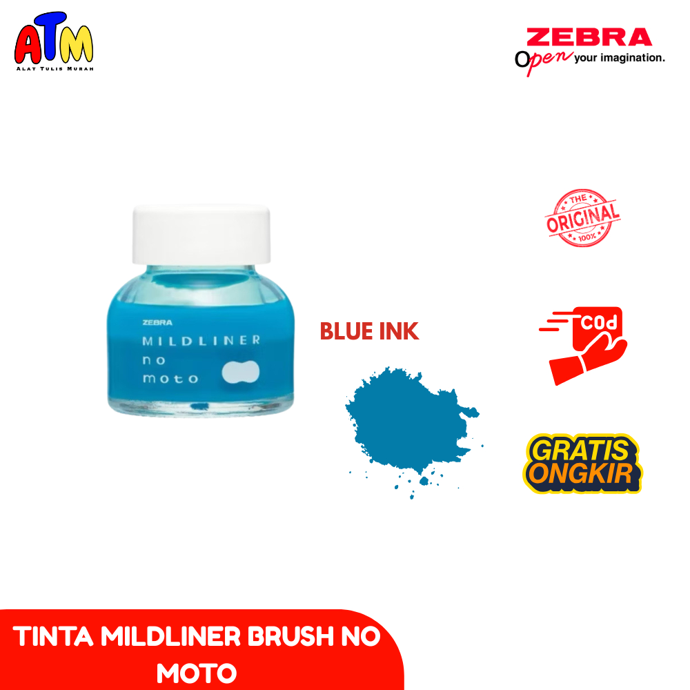 Alat Tulis Murah - Zebra MILDLINER BRUSH NO MOTO 1PC - Tinta Mildliner & Mildliner Brush