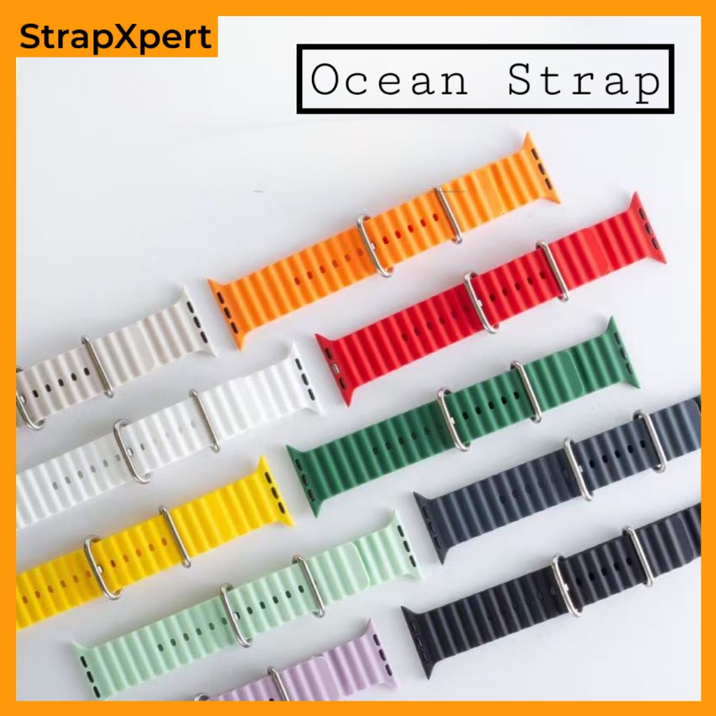 Ocean Silicone Strap for Apple Watch Ultra 3 2 49mm SE Series 11 10 9 8 7 6 5 4 3 2 1 IWatch 46mm 42