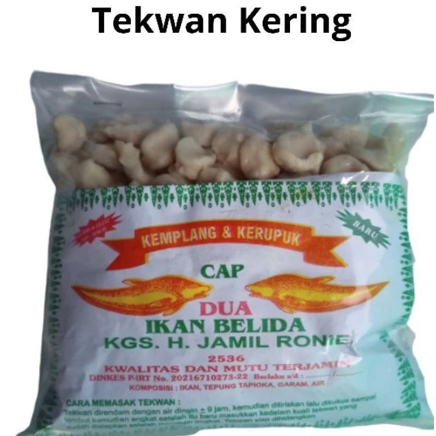 500 grm Tekwan kering makanan instan Palembang + bumbu / tekwan frozen / tekwan palembang / vacum