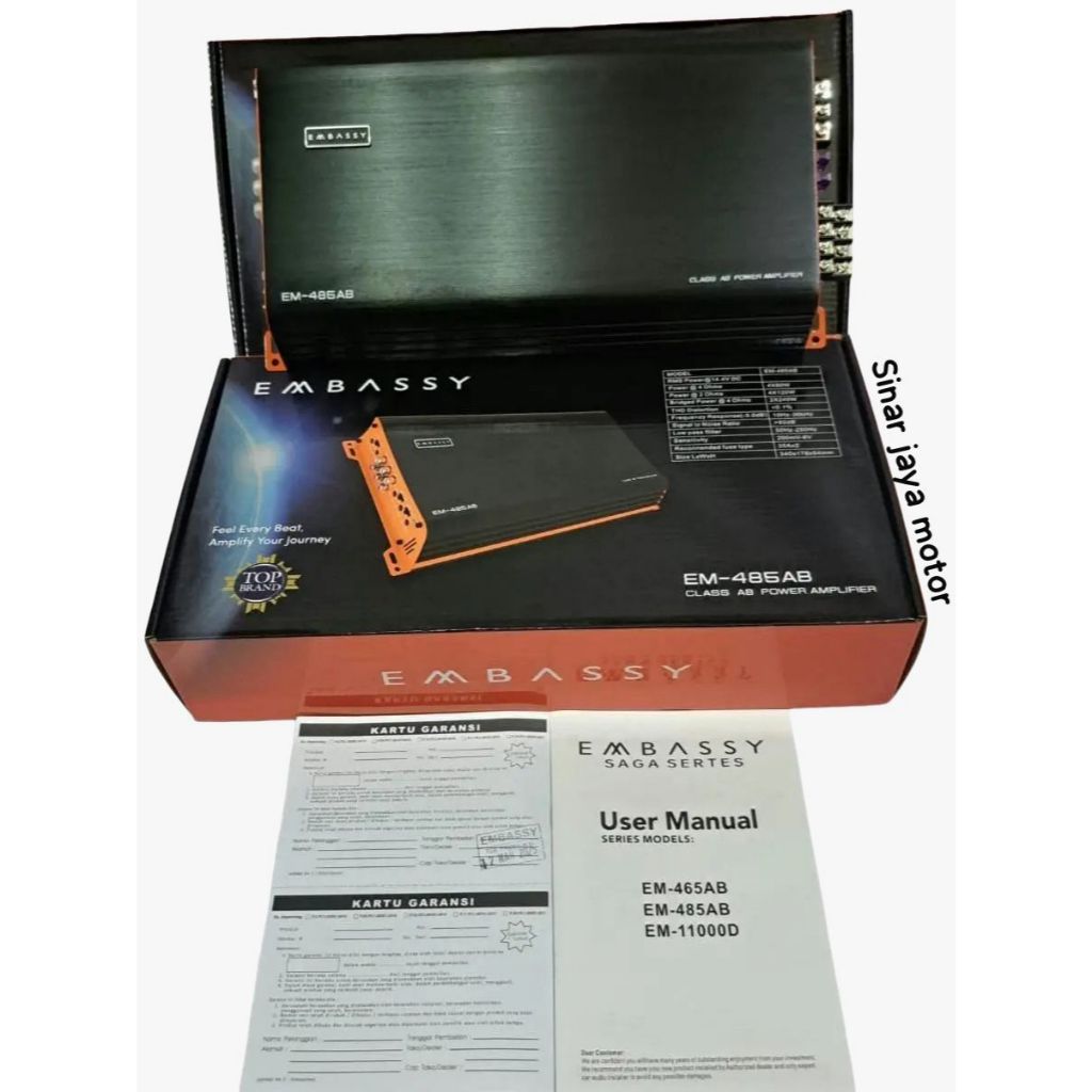 POWER MOBIL 4 Channel EMBASSY EM-485AB ORIGINAL Power Embassy