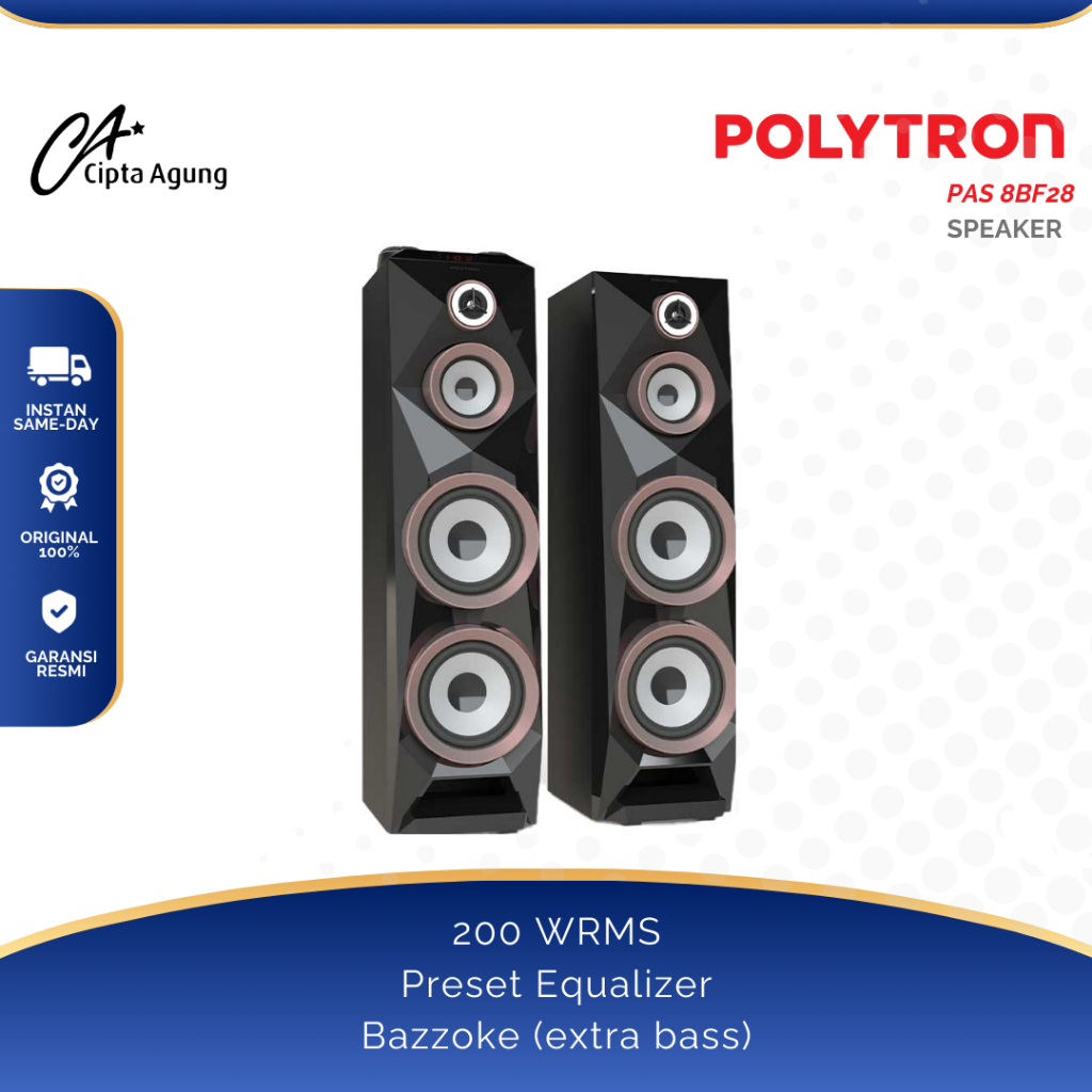 POLYTRON ACTIVE SPEAKER POLYTRON PAS 8BF28 PAS8BF28 PAS-8BF28 PAS 8 BF 28 8BF 22 8 INCH USB XBR BLUE