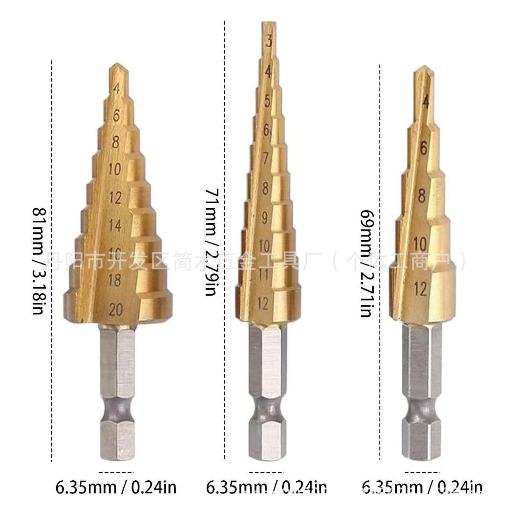 3 Set Mata Bor Pagoda, Taffware mata bor spiral titanium