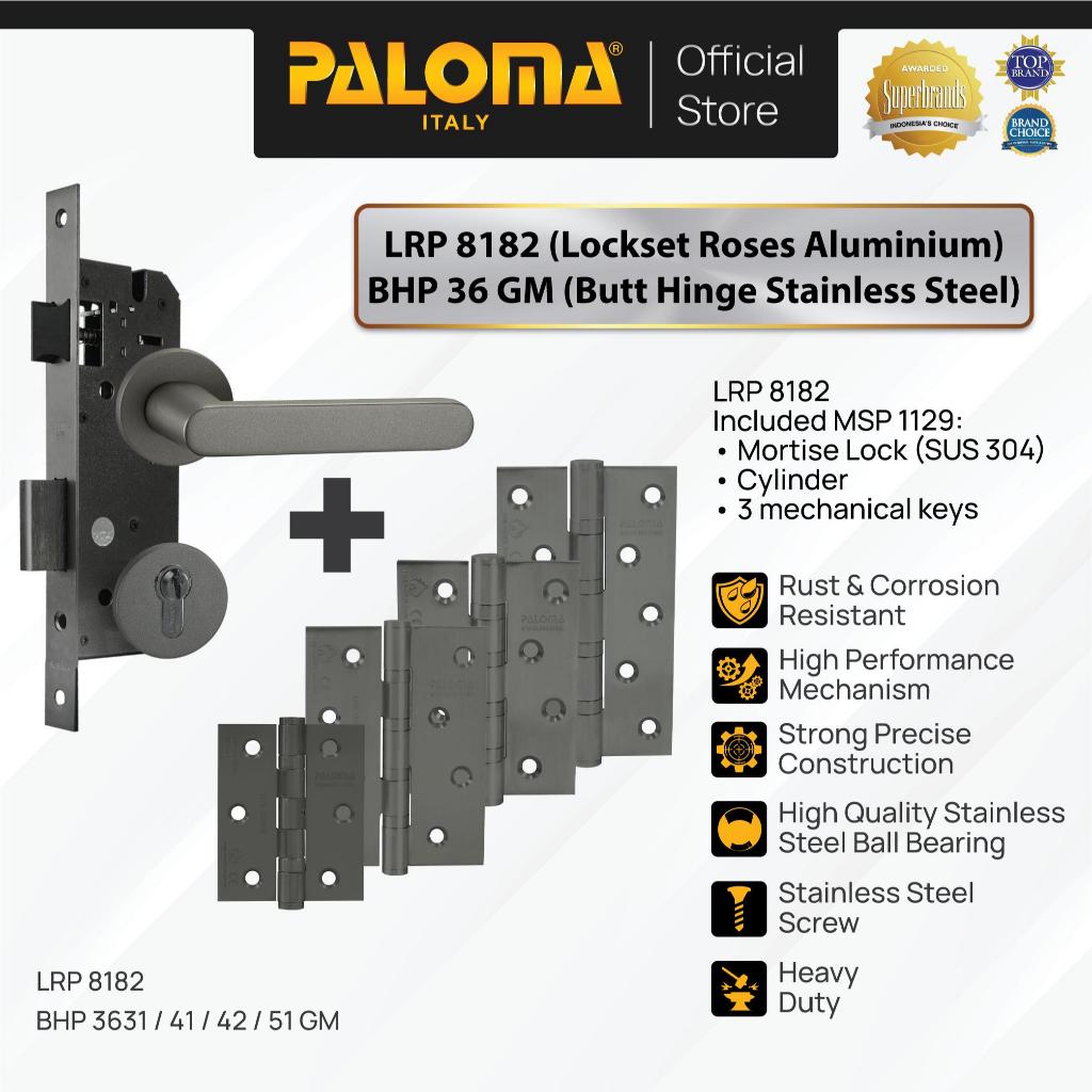 PALOMA Paket Gagang Pintu Door Handle Pintu Roses Lever Engkol Pisah Misah Lockset Lock Set  Superal