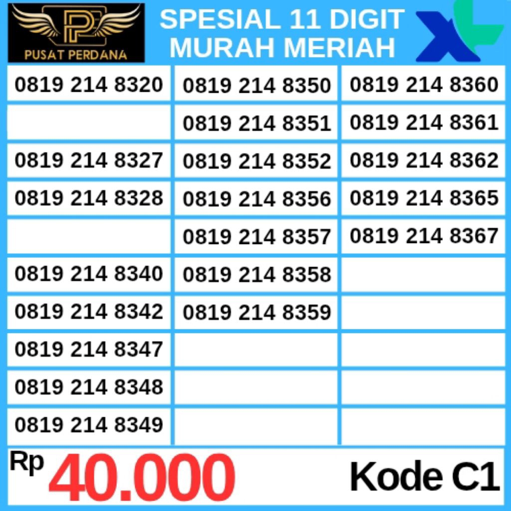 Nomor Cantik / Nomer Cantik Kartu Perdana XL 4G