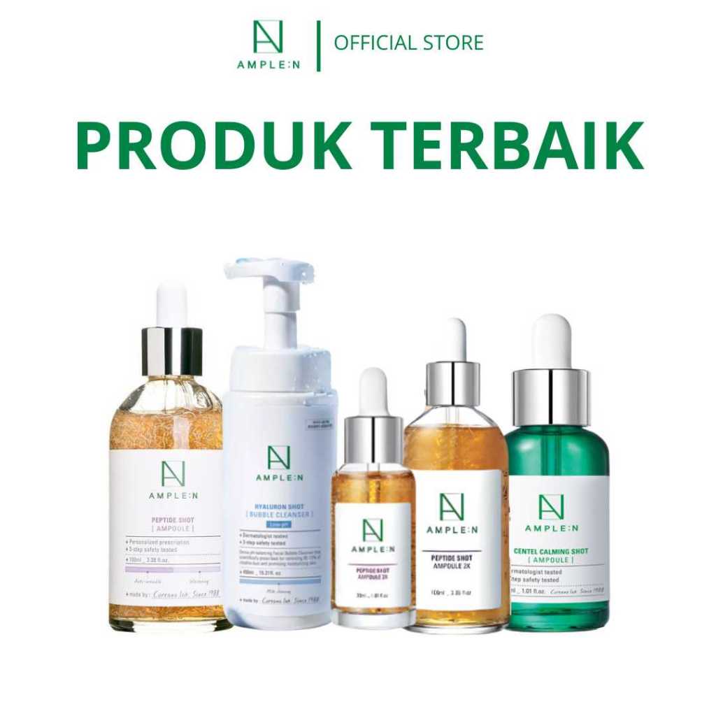 BEST SELLER AMPLE:N PeptideShot Ampoule 2X, Centel Calming Shot, Hyaluron Shot Bubble Cleanser
