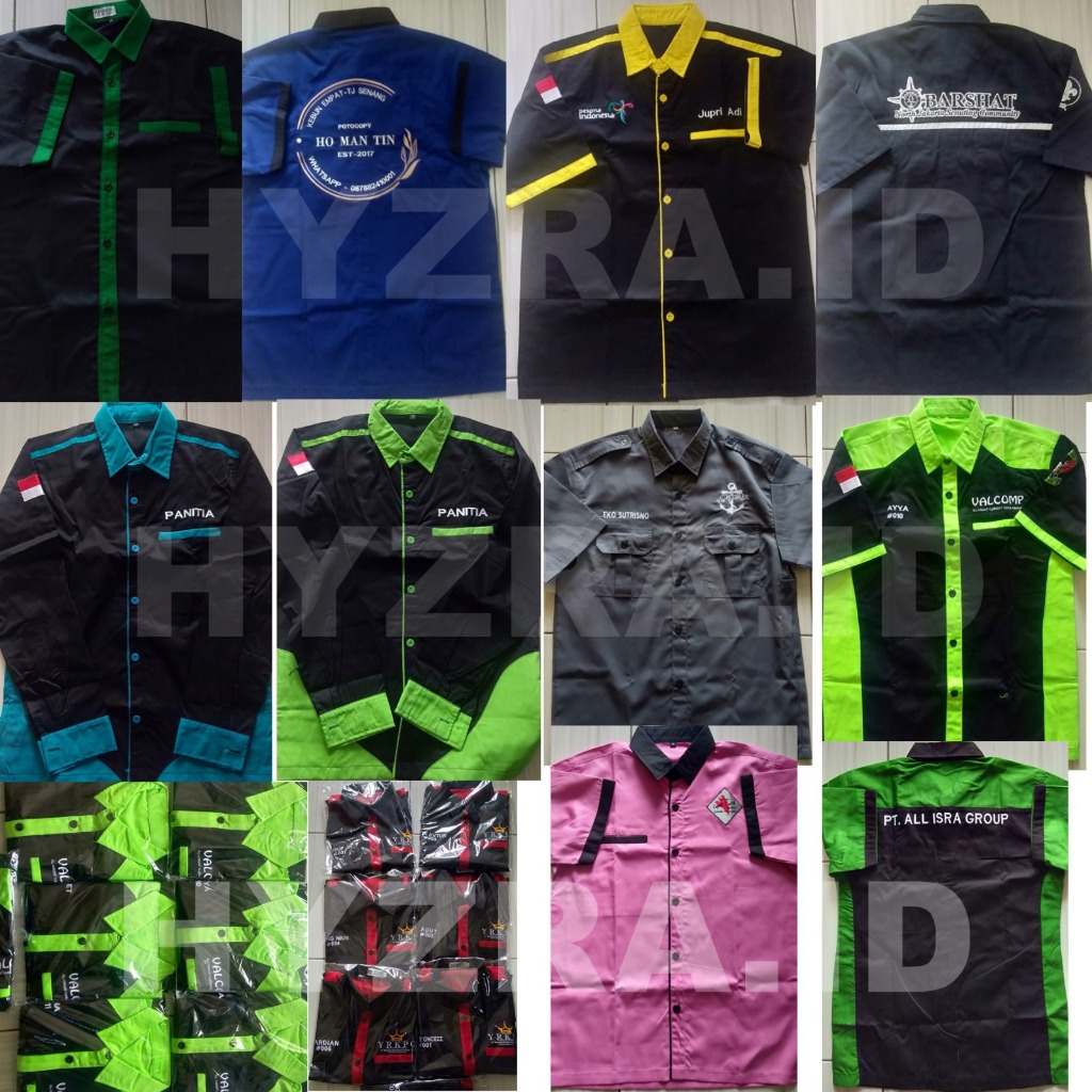 Baju seragam kaos kerah bordir