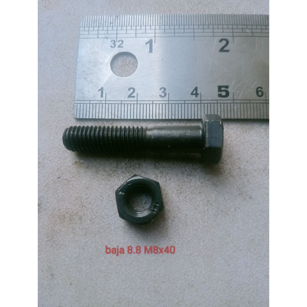 Baut mur/Mur baut baja 8.8 M8x40