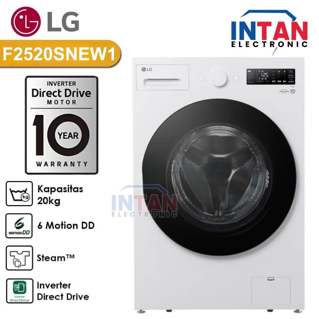 MESIN CUCI LG FRONT LOADING KAPASITAS 20KG F2520SNEW1 MEDAN