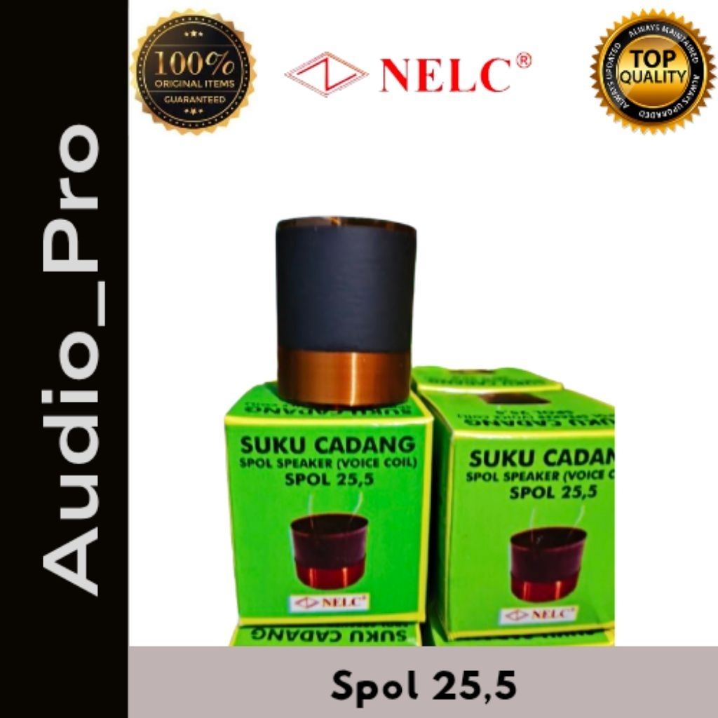 Spull Speaker NELC 25.5 mm - 0.15 mm Single coil / Spul Spool Voice Coil 25,5 mm 0.15 mm