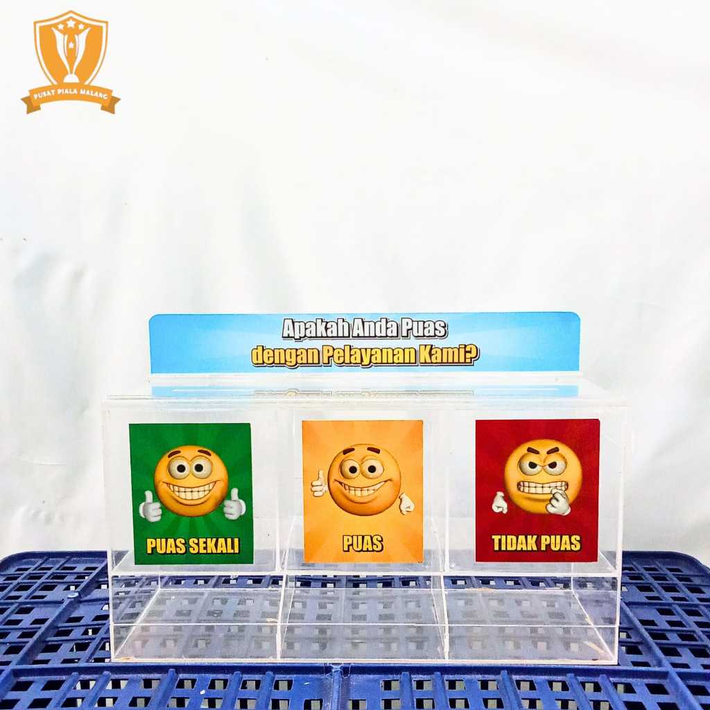 Kotak Saran Acrylic Akrilik 3 Kotak