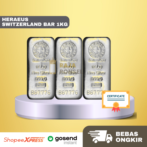 Silver Bar Heraeus swiss/switzerland bar 1kg