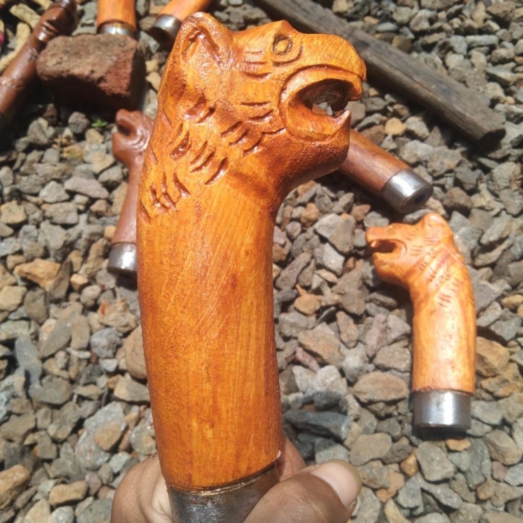 Gagang Golok Motif Macan