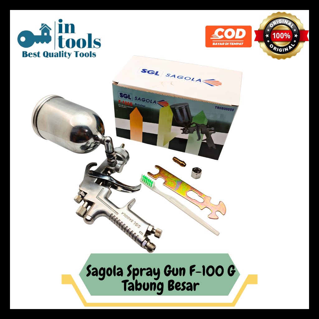Spray Gun sagola tabung atas F100G Untuk Spray motor dan mobil